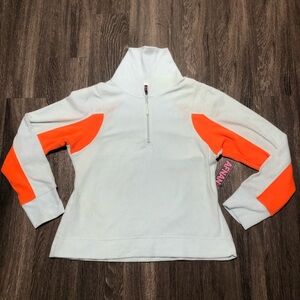 AFNAN Sport Light Blue & Orange Fleece Quarter-Zip Pullover - Size L